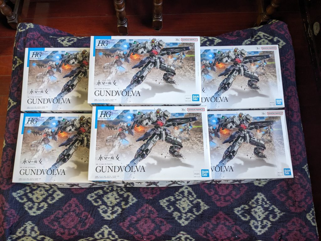 ガンヴォルヴァ6体分・・・当時はまだ転売ヤー対策で個数制限があったので集めるのが大変でした。