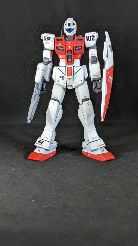 プロポーションの改修は首、上腕、前腕、腹部、コクピットハッチ下部、肩アーマー接続部、フロントアーマー、太腿、脚の付け根でそれぞれ適度に延長してあります。