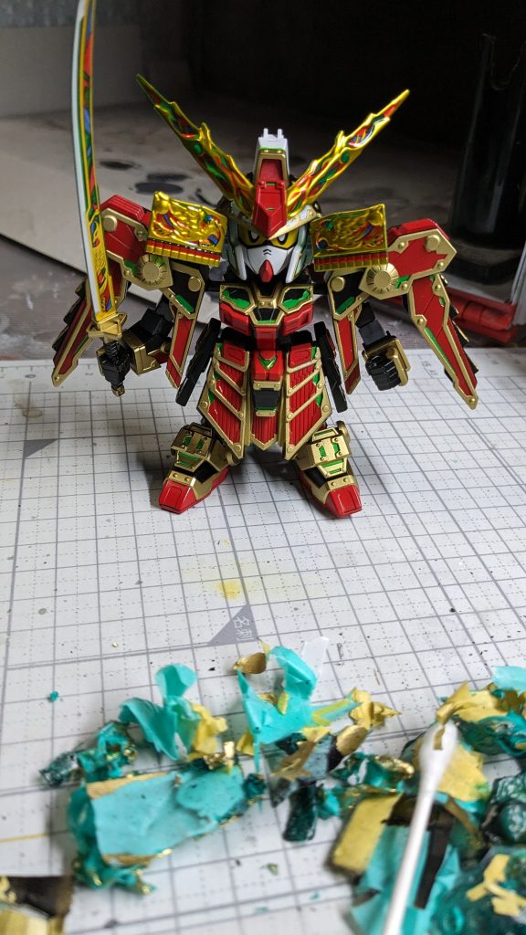 最後です!マスキングテープの山より生まれし鬼畜の武者が爆誕!最後までご覧いただきありがとうございましたー!