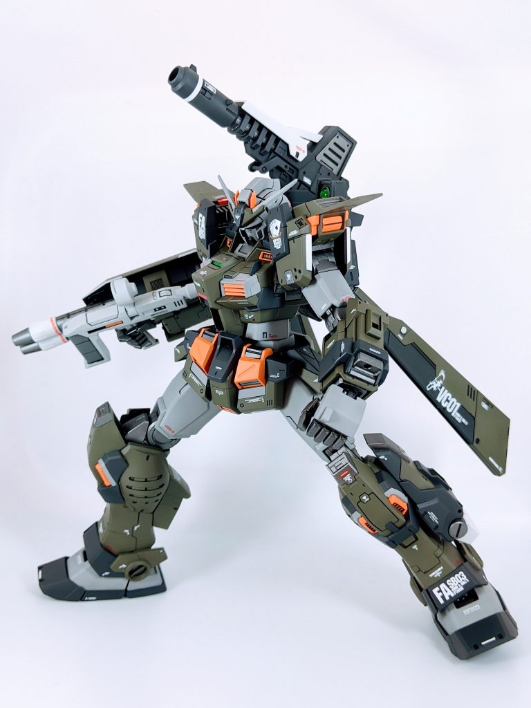 軽めのポージング。大胆に動かすと塗装剥げが怖いです。