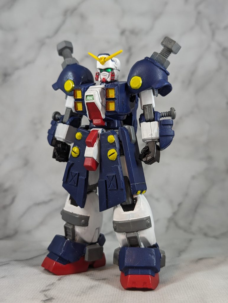 もともとは少し稼働するボルトガンダムを作りたかったんですが、作成中にＨGガンダムローズが発表されて「え、ボルトもでるじゃん」ってなって塩漬け状態になりました。