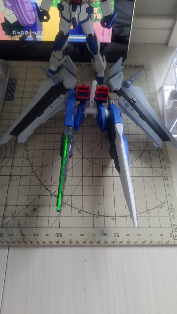 こんなの感じのストライカー型もありありのあり?(´・ω・`)ダブルオーとストライクは拡張性が高い機体なのでやりたい放題できて楽しい(゚∀。)