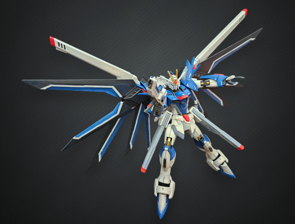 ビームライフルを構えて