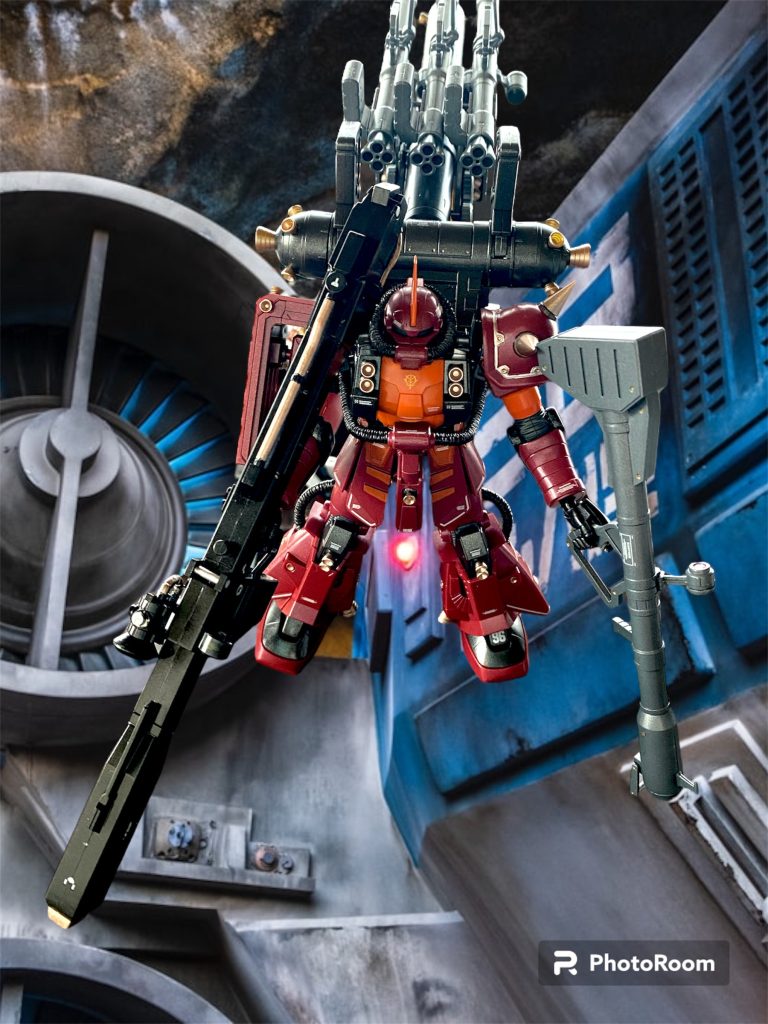 師団のMS戦力の切り札として一騎当千を果たすべく、ビームバズーカを装備し敵艦隊攻撃へと出撃するサイコ・ザク。しかしながら、パイロットと機体を直接神経接続する為に四肢の義肢化が必須であり、本来なら手足を失った兵士を救うべく開発された技術が、悪魔の生贄とも言うべき側面を見せている。事実、パイロットとなったダリル・ローレンツ少尉は無事であった片腕まで自ら志願して義肢化を行なっていた。