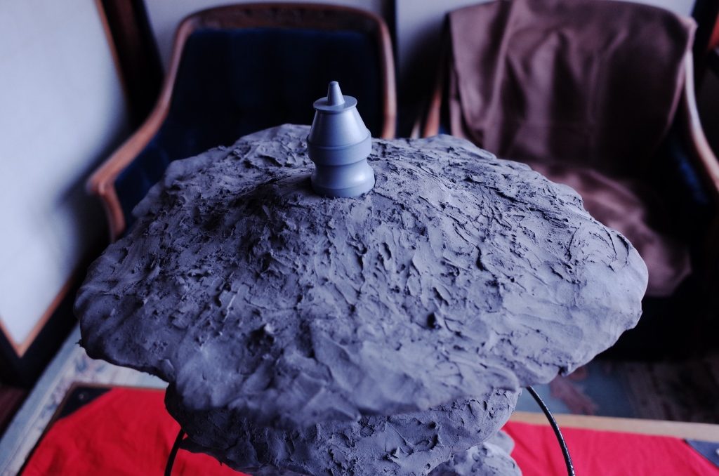 天辺の構造物は、ヤクルトの空ら容器、プラ板・棒でそれっぽく再現