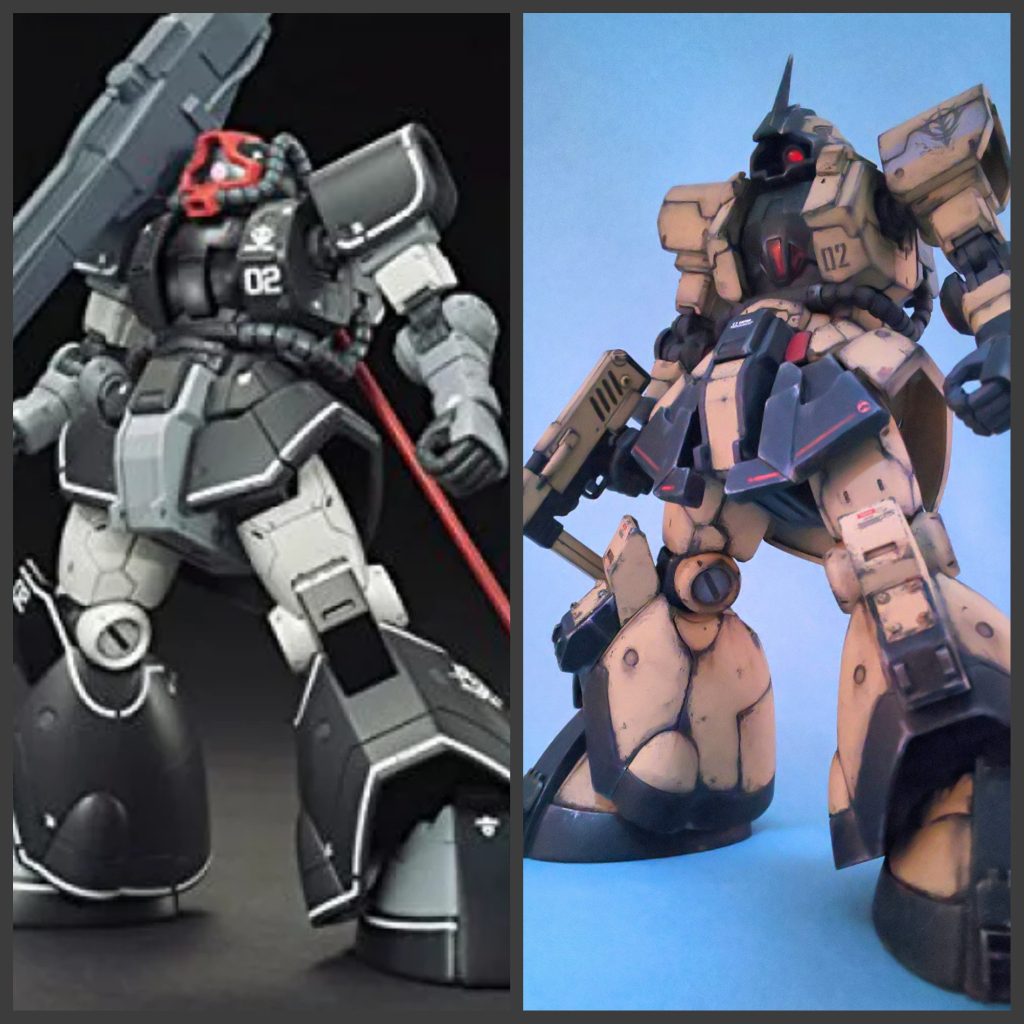 比較。元キットが良かったので改造しやすかったです。