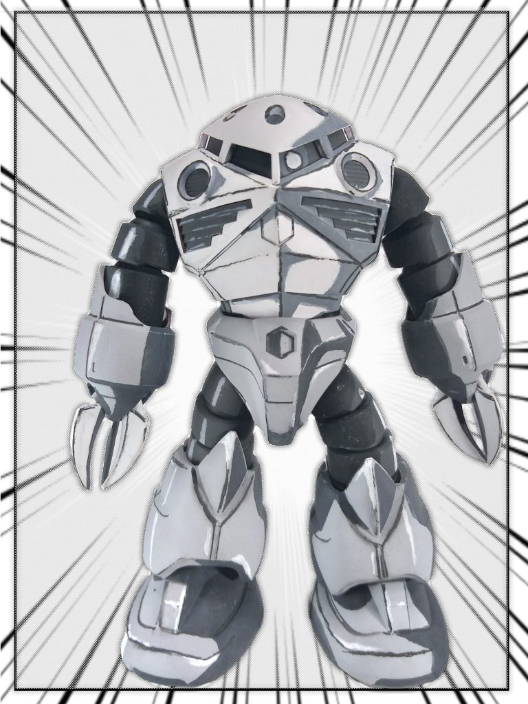 こうなる。白と黒しか使ってないのに、なぜこんなに色感があるんだろうと思って、写真の彩度を限界まであげてみたんですけど