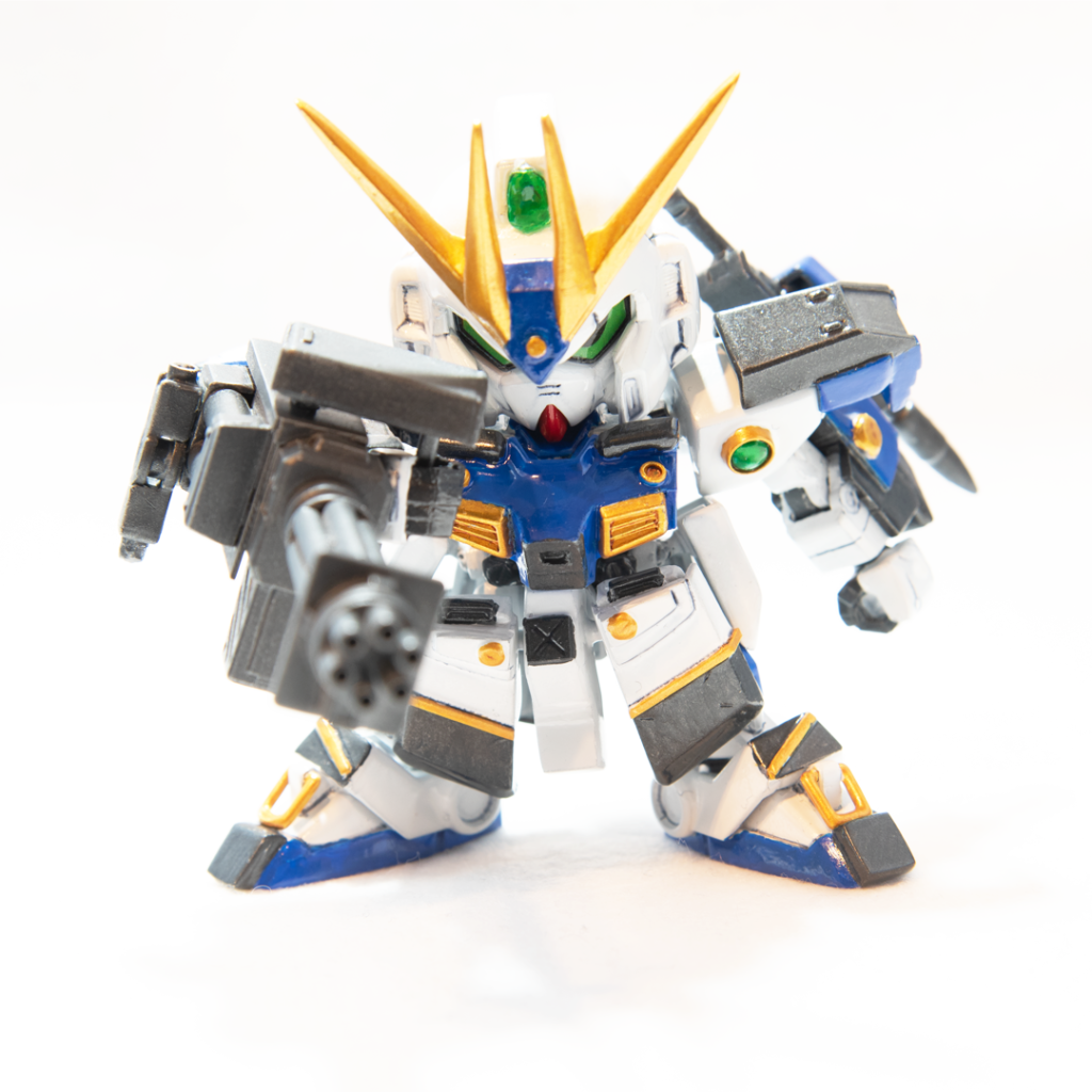 アレックスのガトリングをどう解釈するかと考えたときに後付けの武器にしようと落ち着きました。今となってはもう少しやりようあった気がしなくもないですが、これはこれで。