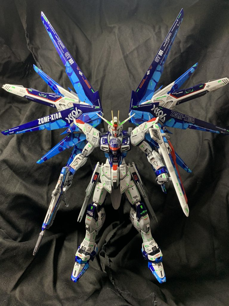 ウイング広げてドーン。ウイングとボディーに自称ペンタゴン迷彩といくつかの塗り分けをしました。