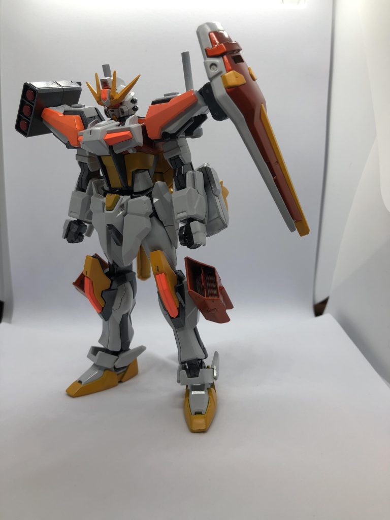 今回は主に追加装備のみでストライク本体はあまり手を加えておりません。