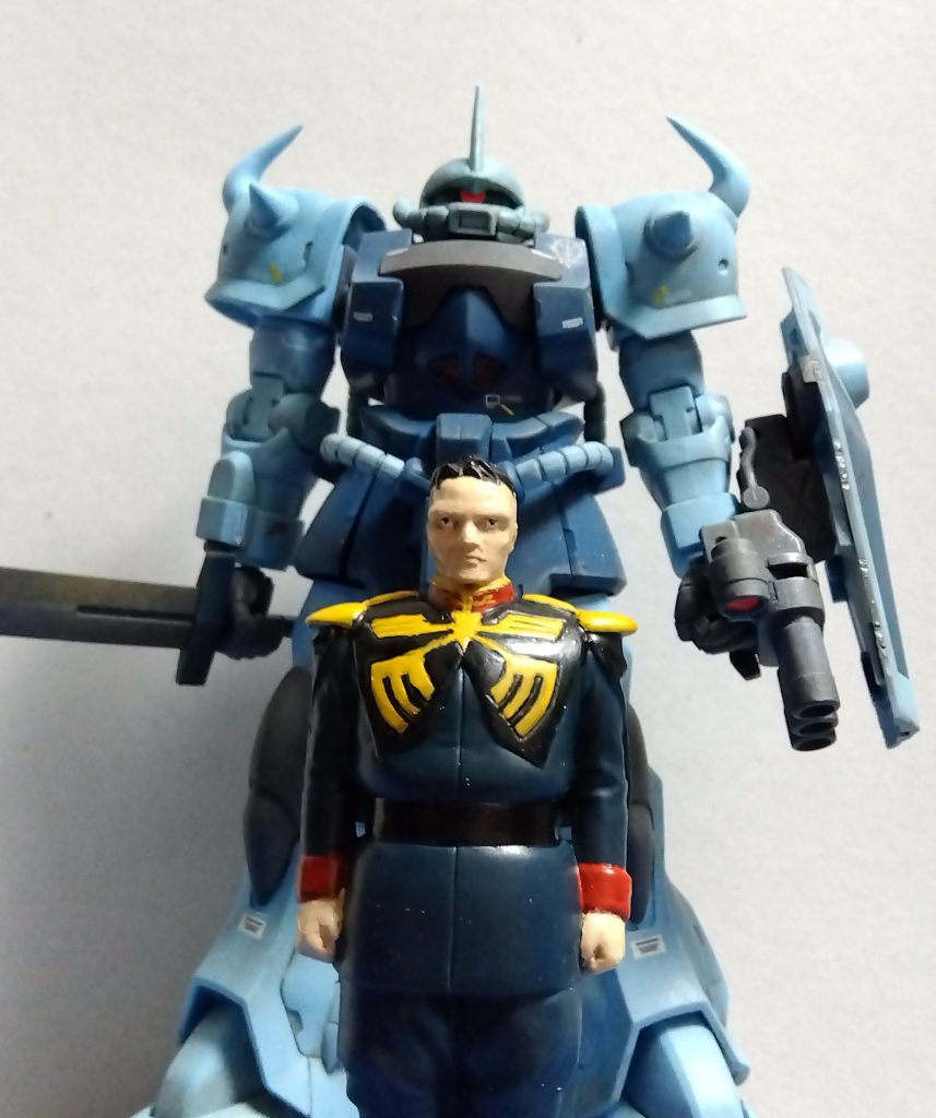 MGのオマケのノリス大佐と並べて一枚。人物はどうも苦手なのですが、筆塗りでチャレンジしました。