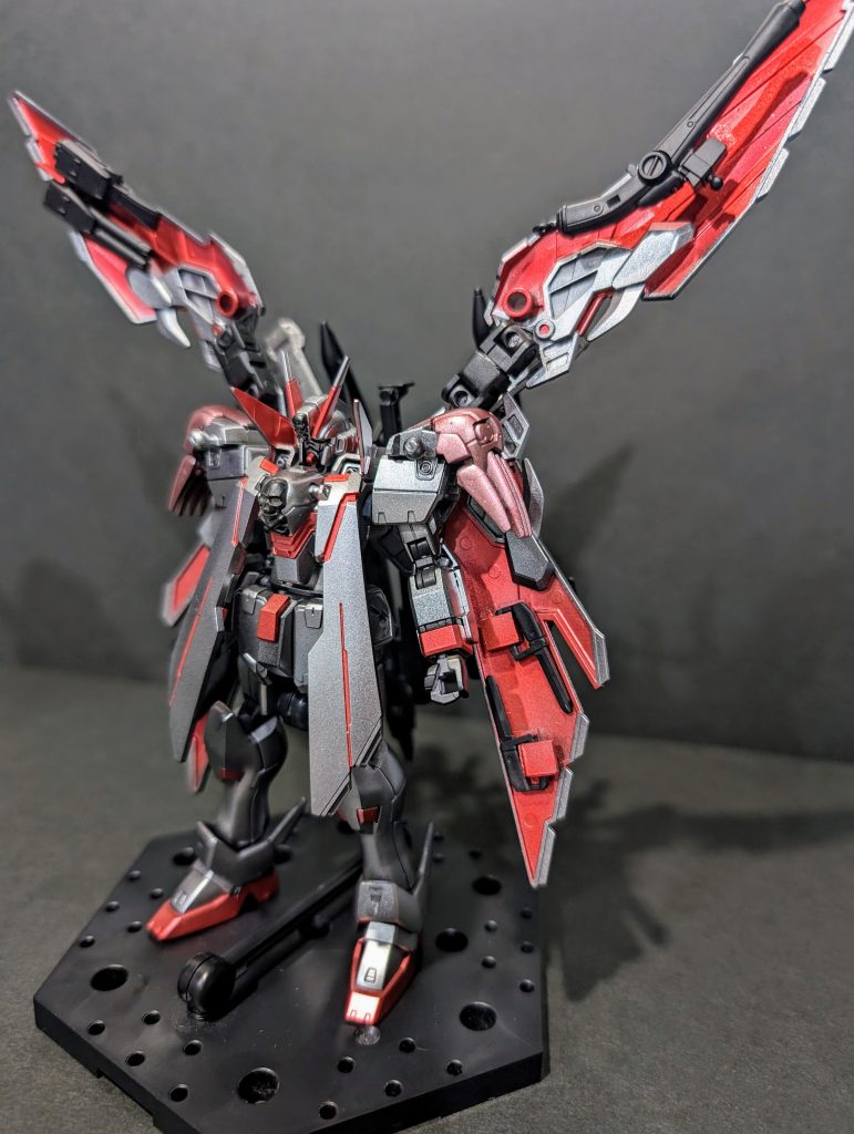 そして今回は色んなクロスボーンの画像見てて目に入ったメタルビルドのフルクロス展開、武装がクロスの裏に収納が格好良くてチャレンジしてみました。