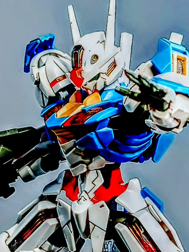 地震により大破した。HG ガンダムエアリアル–4枚目/制作者：私生活が、極貧の翔姫