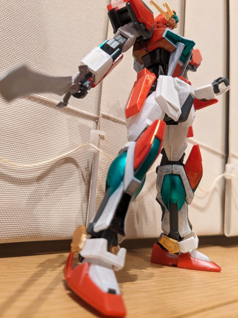 ブンドドその2騎士ガンダムの剣を借りて。ブレイブ斬後の構えっぽく