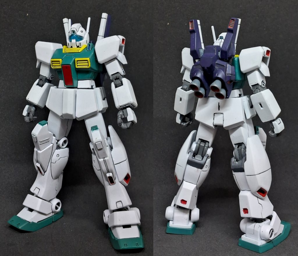 武器なしの正面図と背面図