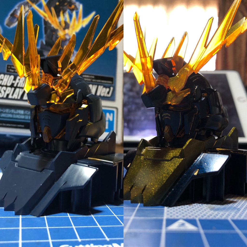 デストロイモードの塗装前と塗装後です