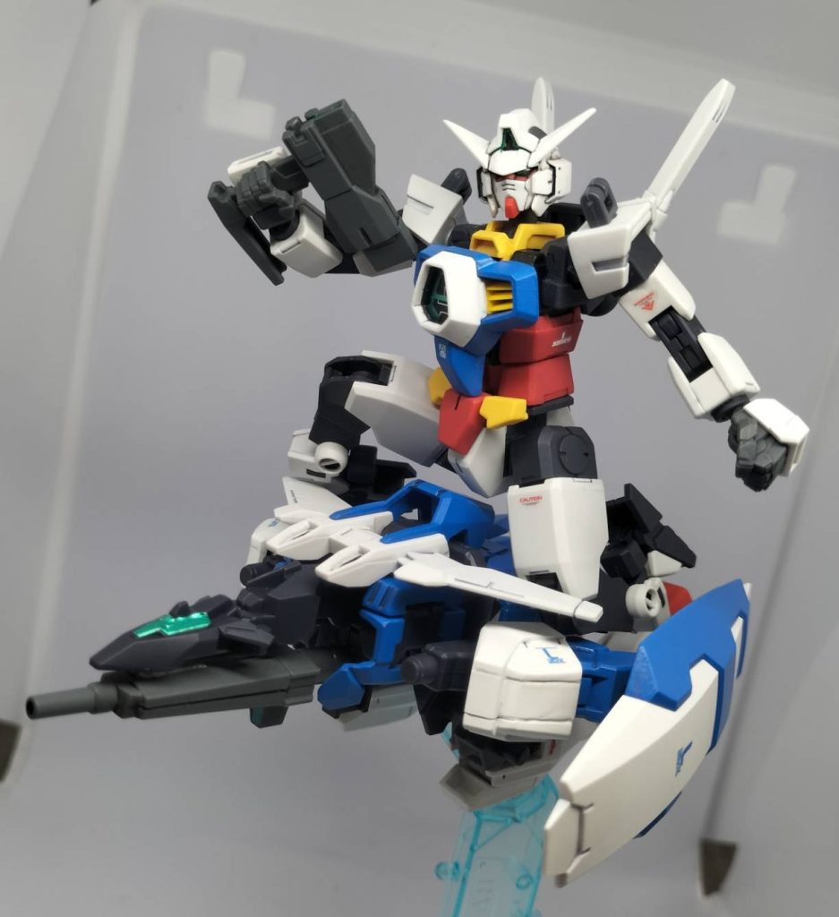 乗っけて。コアガンダム改造&オリジナルアーマー製作したならこれはやりたいよね!