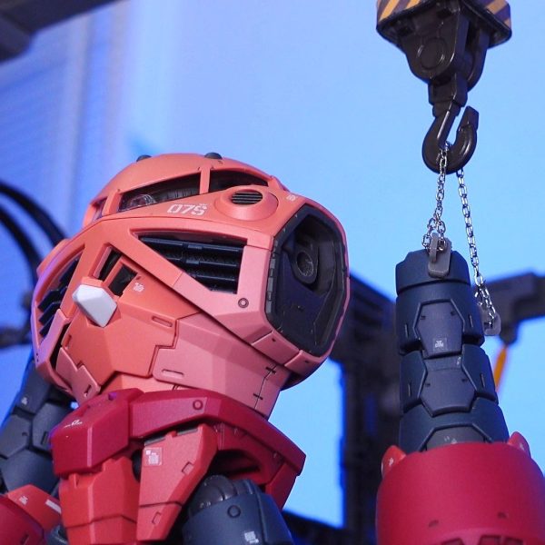 RGシャア専用ズゴックをミニクレーンで組立て!