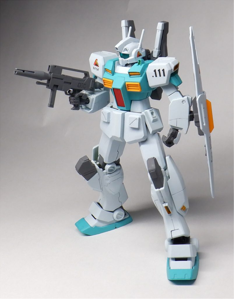 ロンドベルの極初期の機体で、戦闘による破損でネモの腕を応急的に組み込まれました。特に不具合が無かったのでそのまま継続使用され、ジョン・バウアーによる部隊再編制までの間使用され続けました