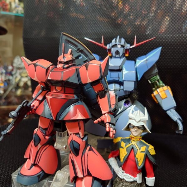 HG ジオング 1/144 イラスト風 塗装 二次元 アニメ塗り 完成品