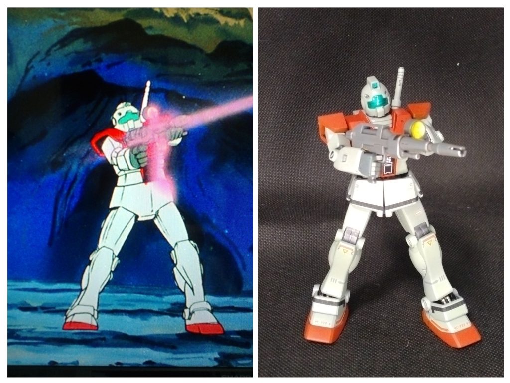 ジャブローでビームライフル持ってるのがA型らしい。(作画ミス回収設定)