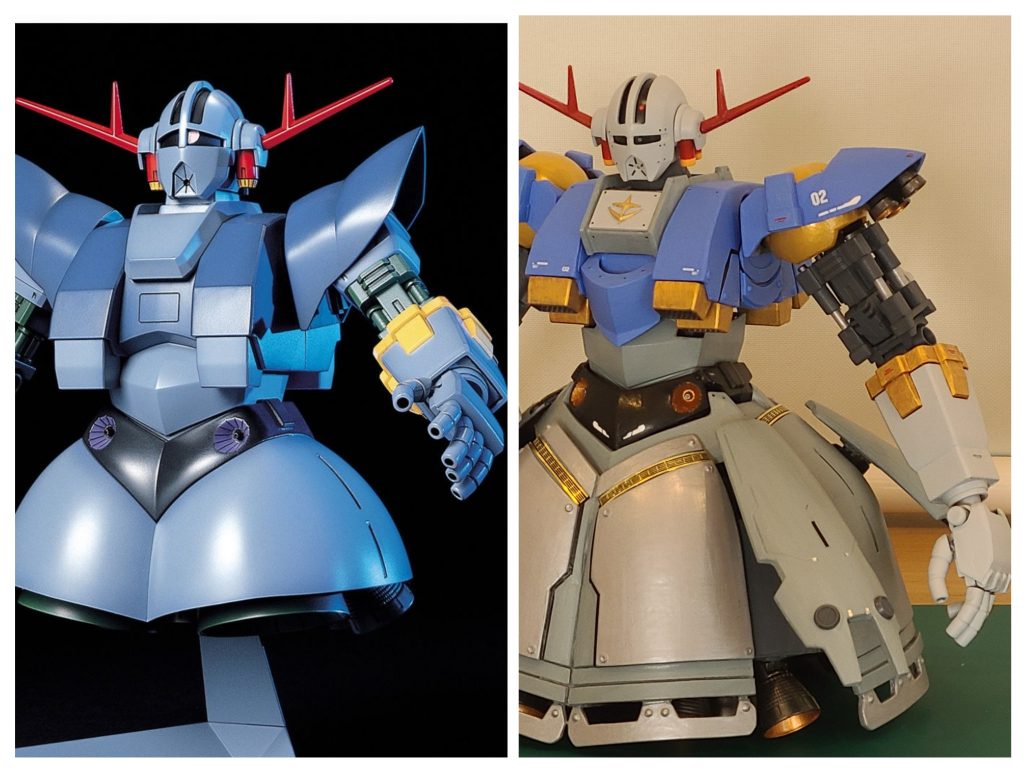 HGUCキットのジャンクパーツを2機分つかいました。。。汗