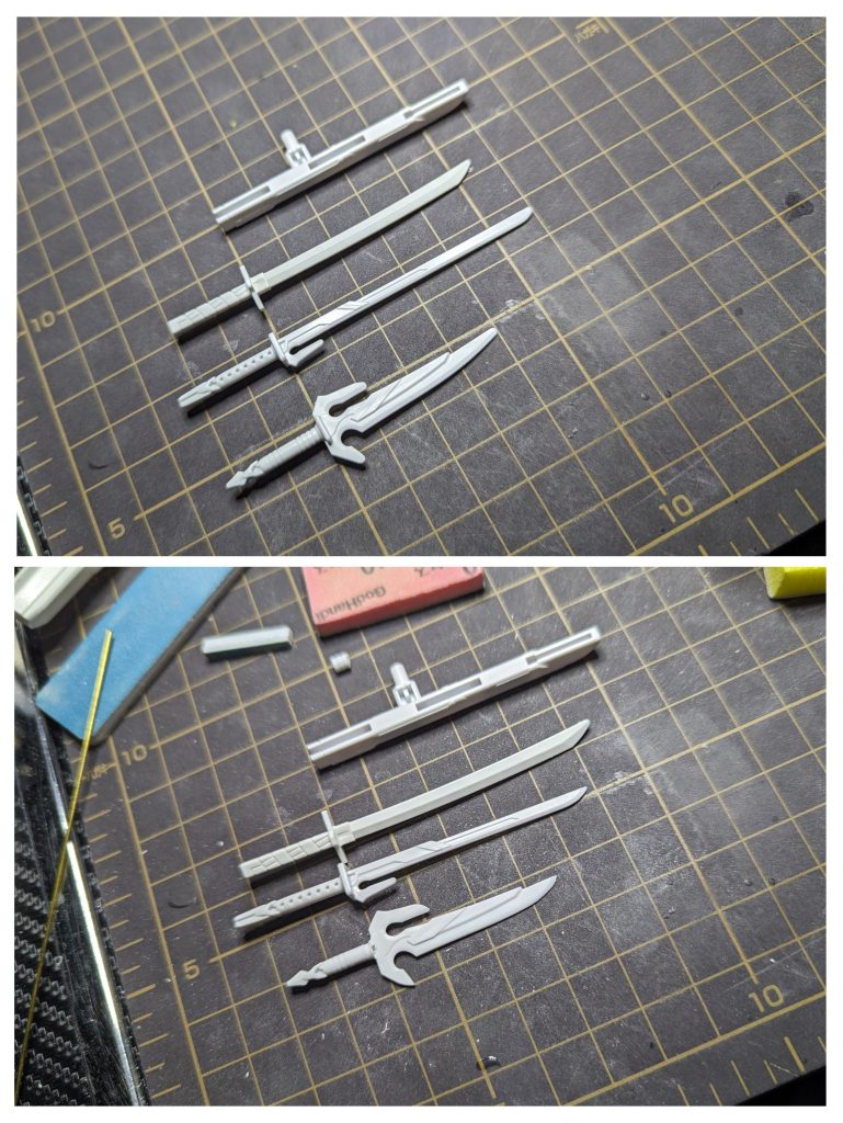 忍刀は全体的に短くにました。