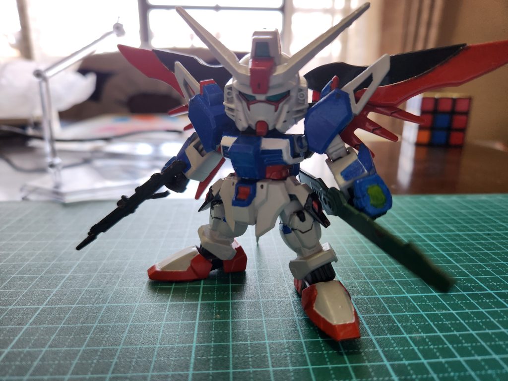 ビームライフルと高エネルギー長射程ビーム砲を持たせて1枚。今更ですがあのビーム砲横文字の名前ついてないんですね…まぁでもかっこいいからヨシ！