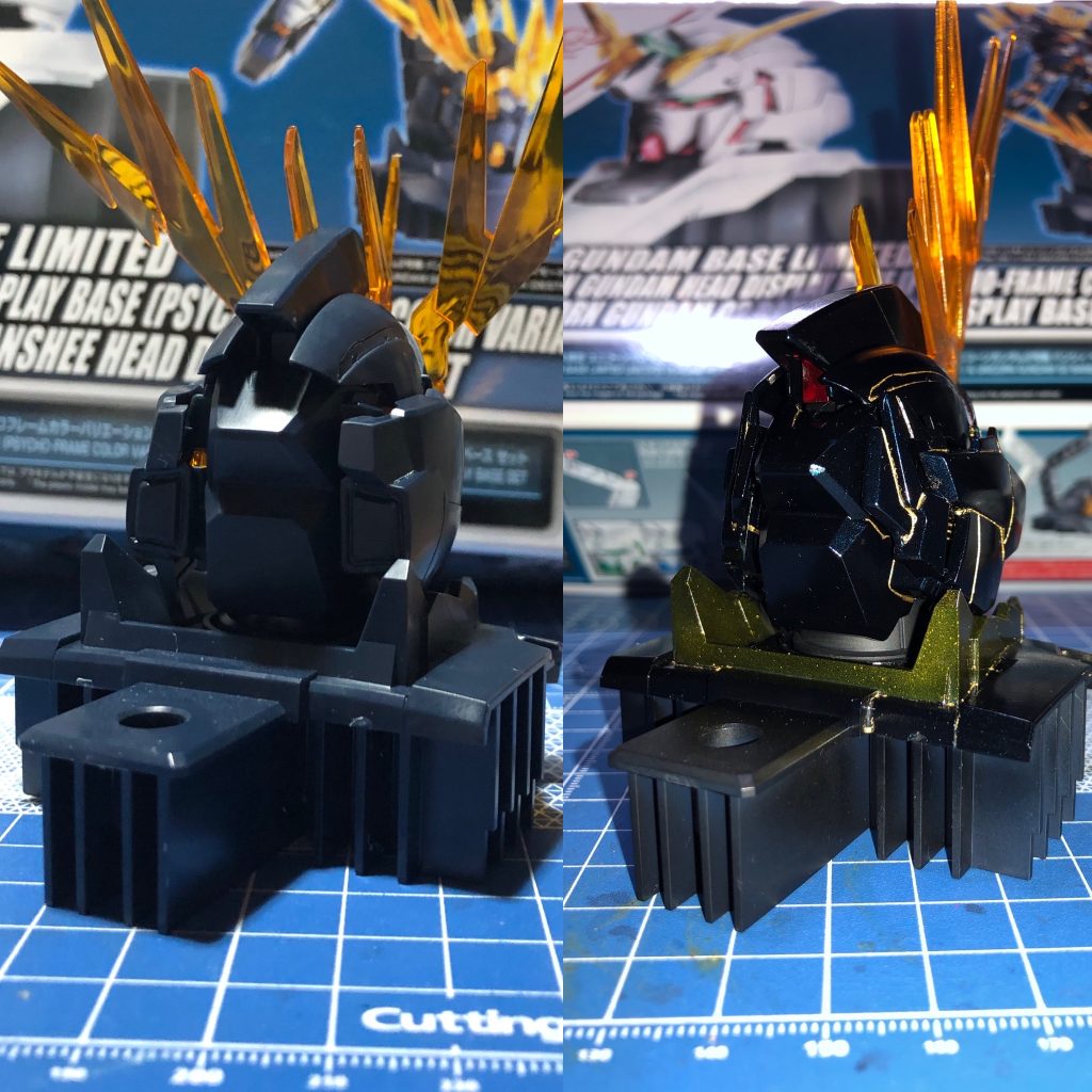 バックショットの塗装前塗装後です。(塗装前がデストロイモードなのはご容赦ください笑)