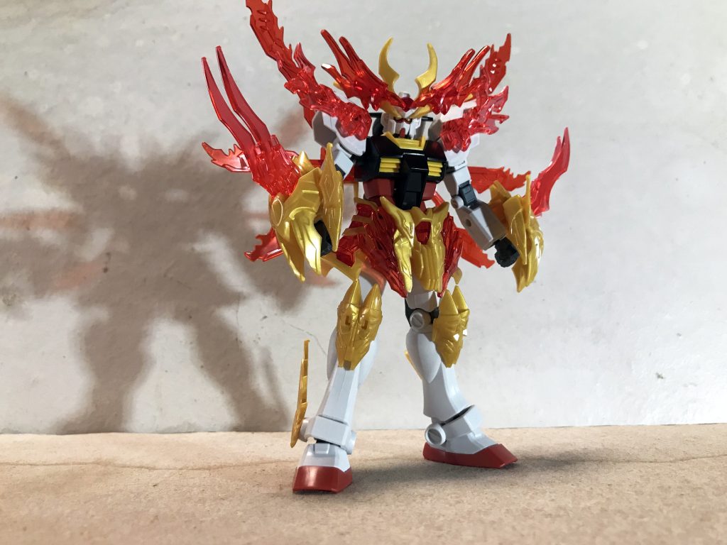 ラーガンダムのラーの意味が「太陽」らしいので燃えている張飛ゴッドとミキシングしたらバッチリ合うかな?と思い作ってみましたが、ラーガンダム要素ほぼ消えちゃいましたね💦