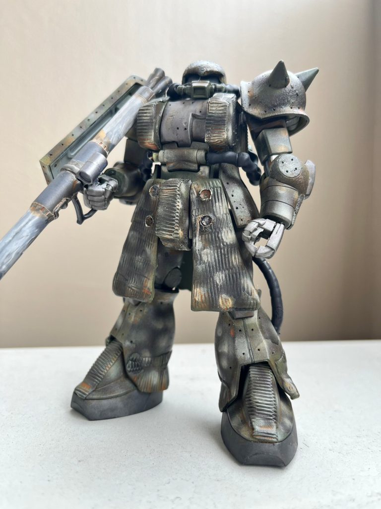 塗装はグリーンの上から薄くしたセールカラーを斑点模様にして急造感を出してみましたまぁこんなもんでしょ