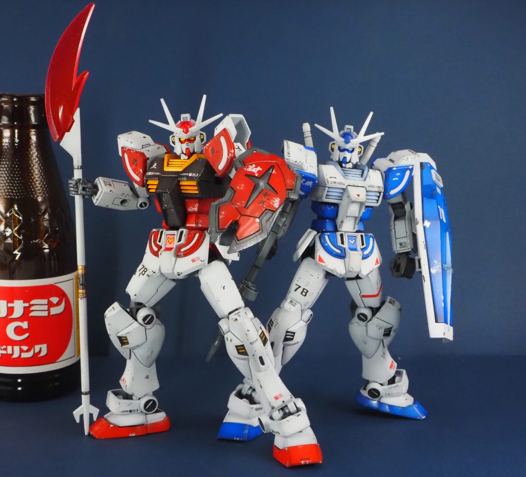 GB限定販売のラーガンダム試作壱号機と並べると対になっているかの様ですね