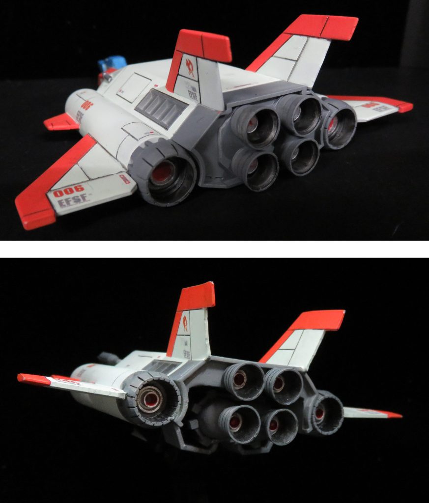 上:汎用戦闘機タイプ下:ガンダム強化用タイプ