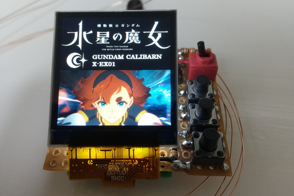 ユニバーサル基板に実装。パーメットスコアに合わせて表示されるスレッタも変化します。