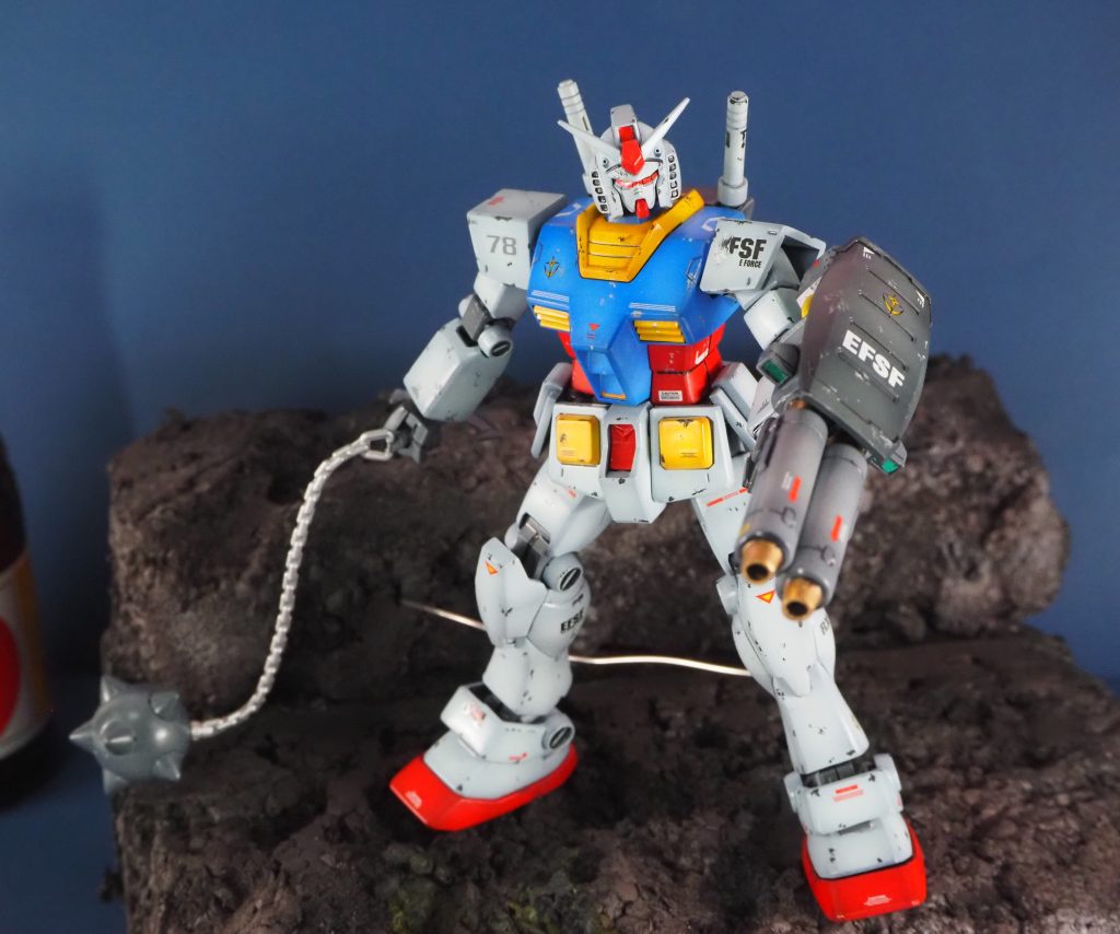 とは言えバックラーシールドは取付可能ですので、フルアーマーガンダムとよく似た二連装ビームキャノンとして装備可能です。