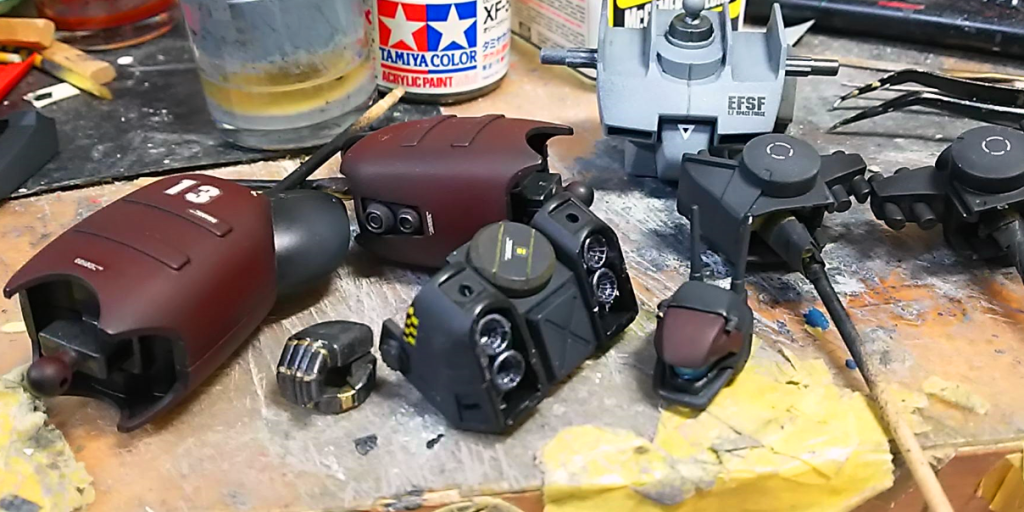 塗装して組み上げる直前。この瞬間が一番楽しいですね。