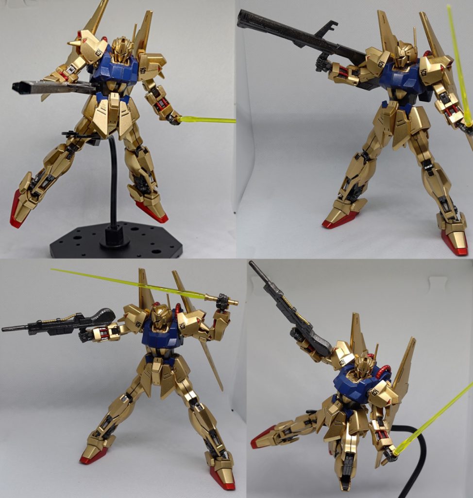 クレイバズーカ＆ビームサーベル装備ポーズビームライフル＆ビームサーベル装備ポーズ