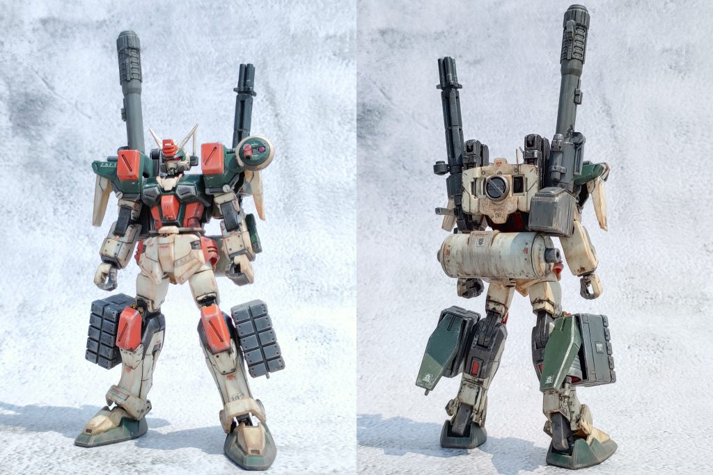 デザインのインスピレーションは大気圏での戦闘時のバスターガンダムにある ビーム兵器の減衰による火力不足を補うために、様々な実戦装備をどう活用して機体の性能を向上させるべきなのか。