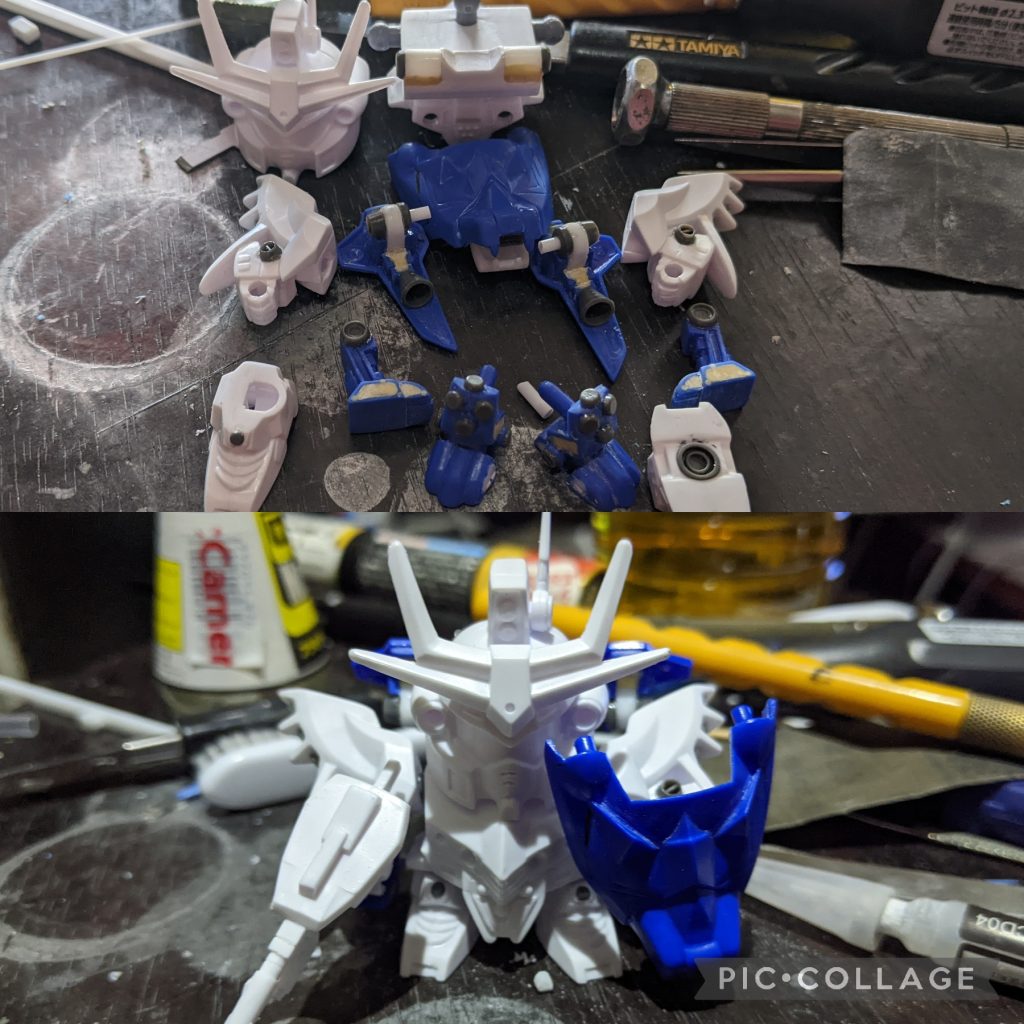 気が付いたら頭部以外結構加工してました(笑)