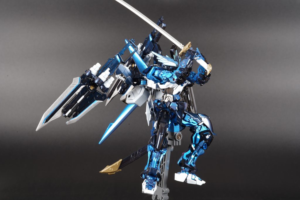 覚えている範囲でカラーレシピをメモしておきます。ビームエフェクト・・・ガンダムマーカーEX光の翼ホロカラー黒・・・ガイアカラー・プリズムブルーブラック(要攪拌)白・・・ガイアカラー・アルティメットホワイト青・・・ガイアカラー・プライマリーメタリックブルー銀・・・ガイアカラー・スターブライトジュラルミン?金・・・ガイアカラー・スターブライトシルバー?