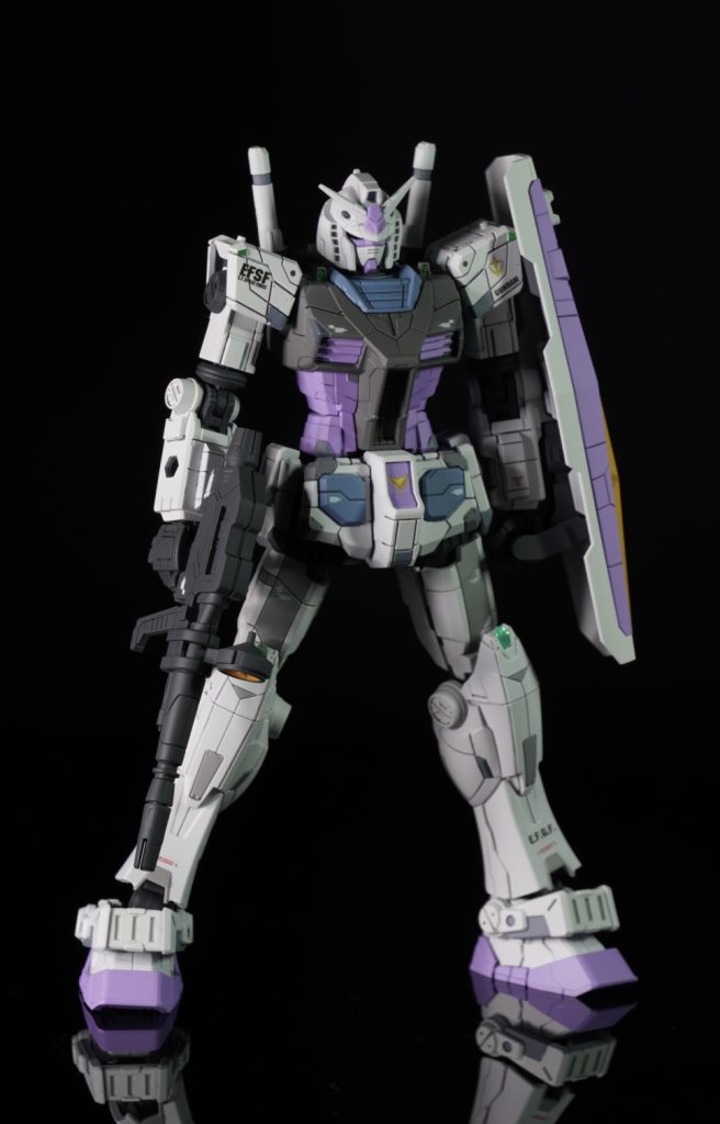 高機動ユニットなしの素のRX-78状態ですが、意外とスマート！これはこれでいいー何気にRX-78ガンダムを制作するの初めてでしたオリジン版積んでるので作りたくなってきた、、