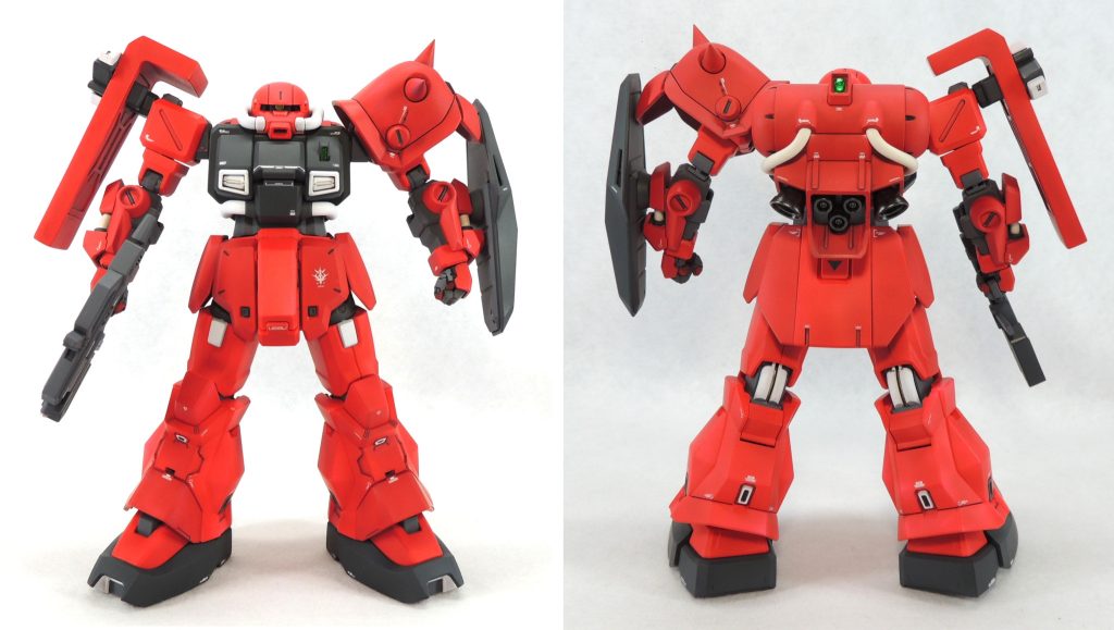 【軽装型】バックパックは、HGUCマラサイから流用。ハイザックの特徴の一つである脚部側面の増加スラスターは、着脱が容易であり、取り外してもアウトラインが崩れない点が秀逸。