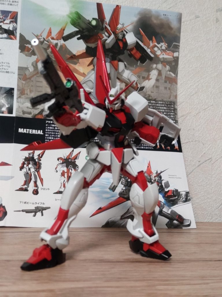 取説のポージング。盾裏の塗装サボりがバレる、、、