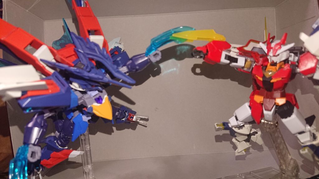 ドットブラスガンダムとバトル