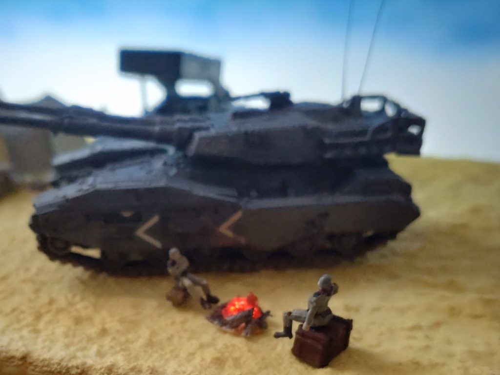 砂漠の駐屯地ー夜明けー–2枚目/制作者:む〜たん