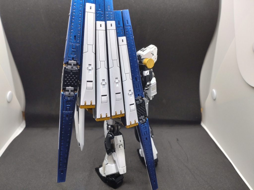 後ろ姿です。青くなっている所は偏光ブルーを吹きました。