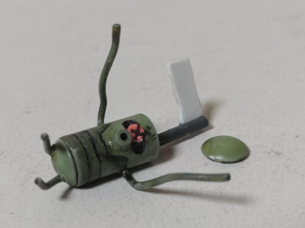 頭の蓋は開き白旗が出る