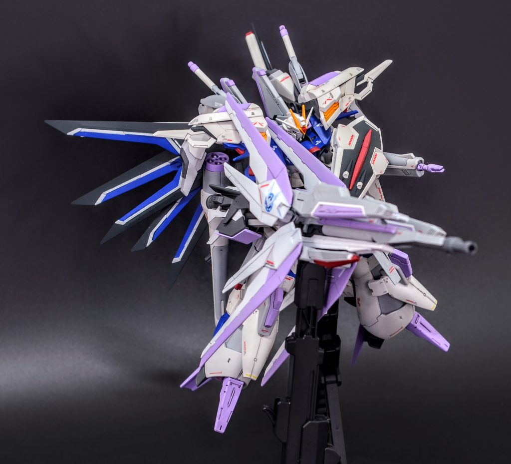 陽電子弾砲とフリーダムから流用した超高インパルス砲を装備、本体部には動力炉を装備しており、フルブラストシルエットと合わせてライフリの火力を大幅に強化する兵装です