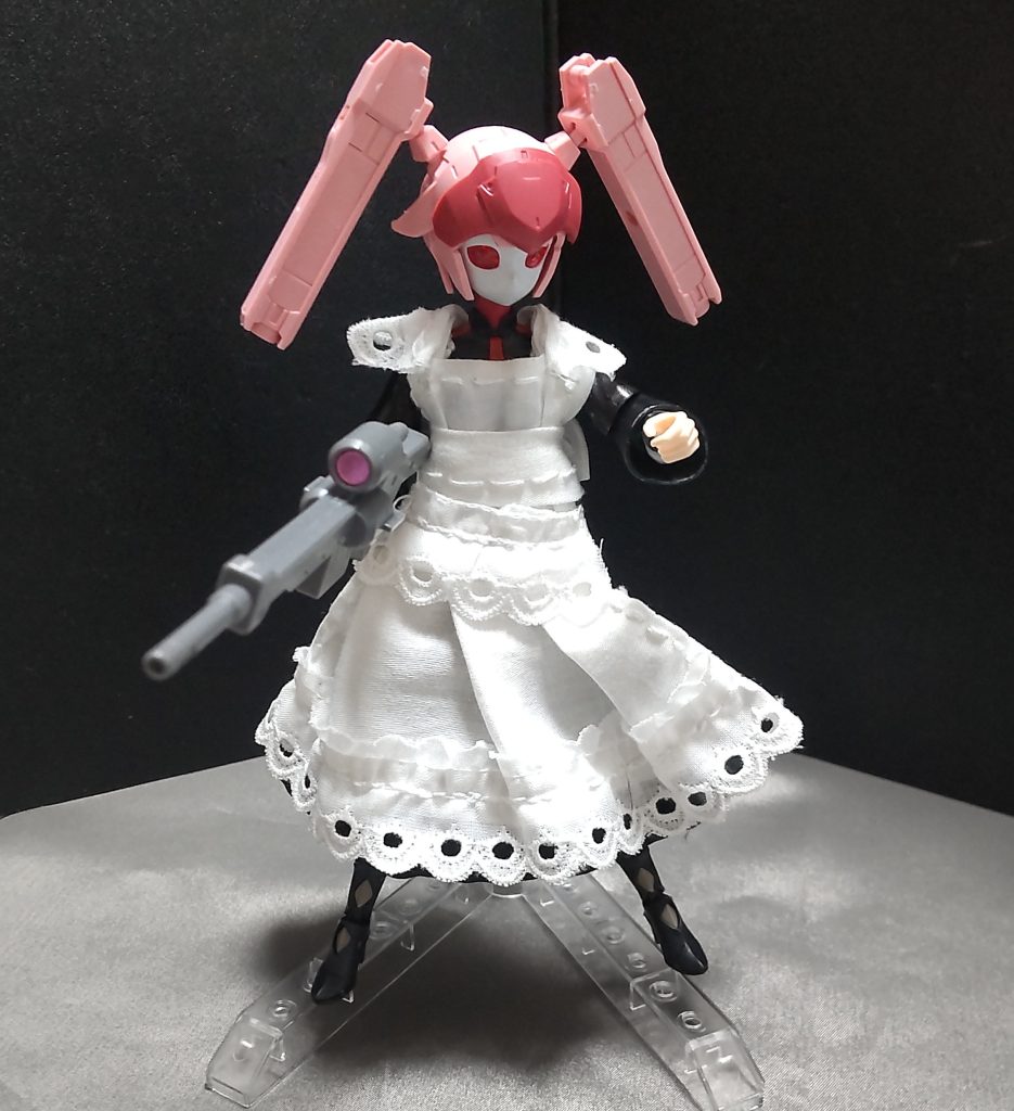 30MMのアチェルビー等も互換性があるので、交換可能です。これはメイドロボってやつになりますね。