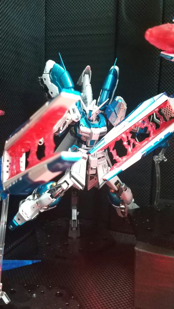 プレバンのエフェクトも本体より先んじて用意してました一緒に飾れて本当良かった(gundam-kao4)